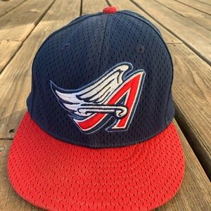 Anaheim angels hat size 7 New Era rare batting practice los angeles